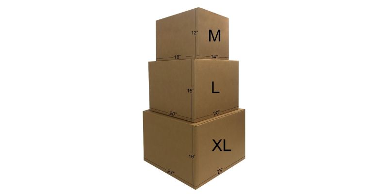 Sizes of Shipping boxes