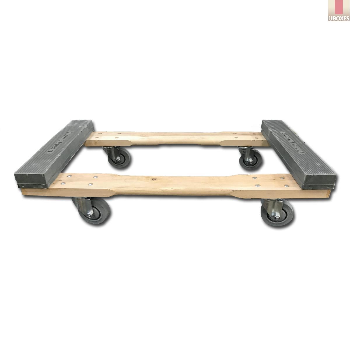 uBoxes 4 Wheel Dolly "Chicago Style" with 3.5" Deluxe NonMarring