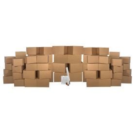 Uboxes Moving Boxes 1 Room Bigger Moving Kit - 14 Boxes Plus Supplies &  Tape, Brown Kraft