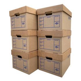 Pack of 6 Economical File Storage Boxes |UBMOVE