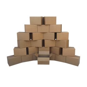Bundle of 25 small moving and shipping boxes