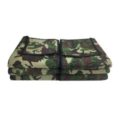 Camouflage Moving Blankets 65lbs/doz for outdoor activities.