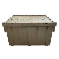 Handheld Attached Lid Container 25 x 15 x 14" Gray