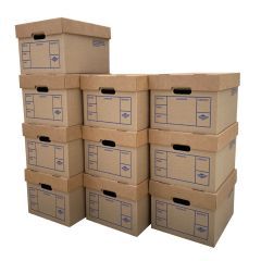  Uboxes Moving Boxes with Handles, 10 Premium Large, 18 x 18 x  24, Brown, BOXINDSLAR10 : Box Mailers : Office Products