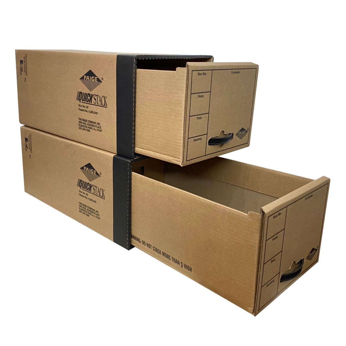 Cardboard File Box Corrugated Stationery Storage Box Office Desk Organizer  