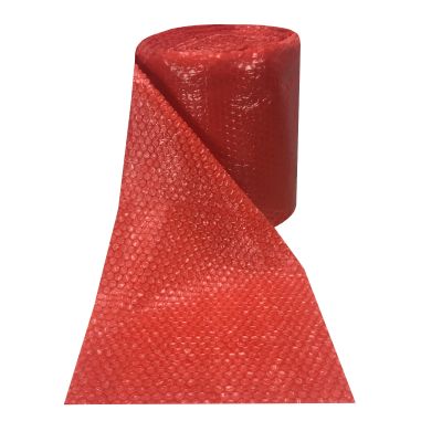 Flexible Red Bubble Cushioning Wrap Sold in Bulk