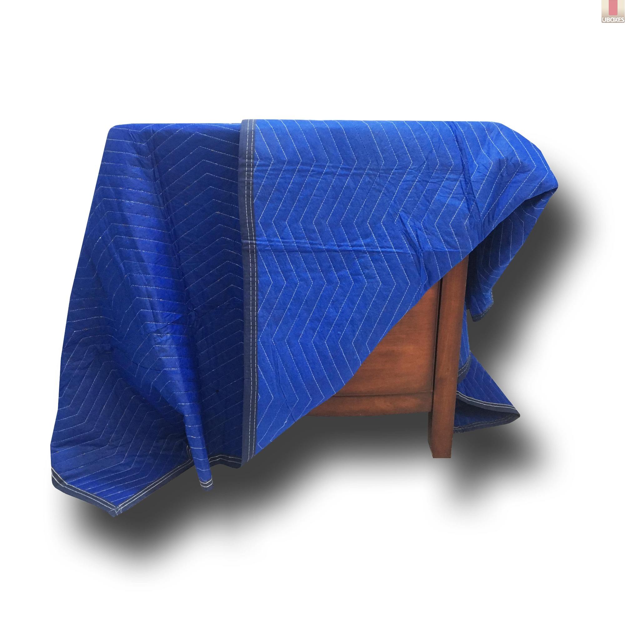 uBoxes 4 Economy Moving Blankets 72x80" 43 Professional Quilted Moving