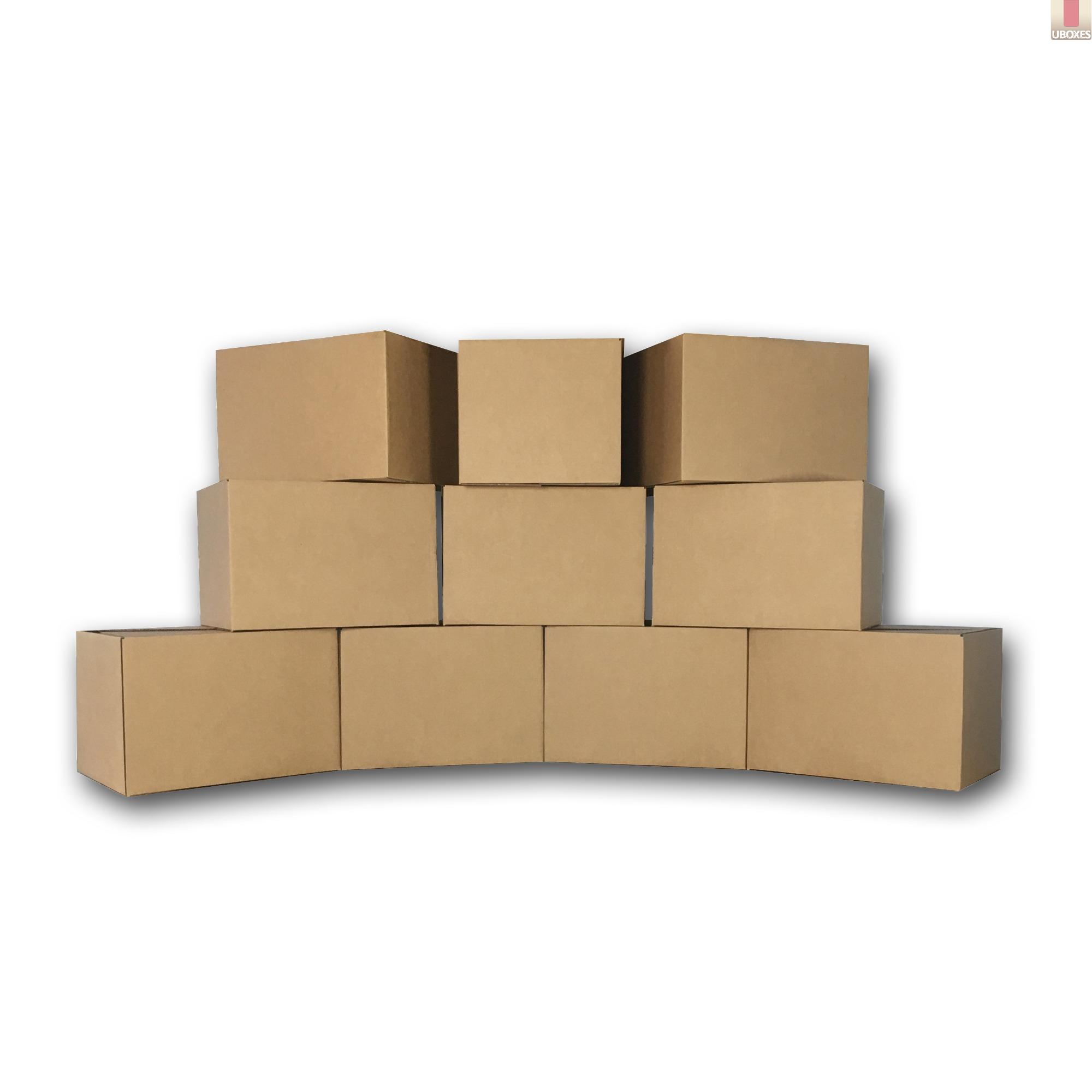 UBoxes 10 Medium Cardboard Moving Boxes 18" x 14" x12" eBay
