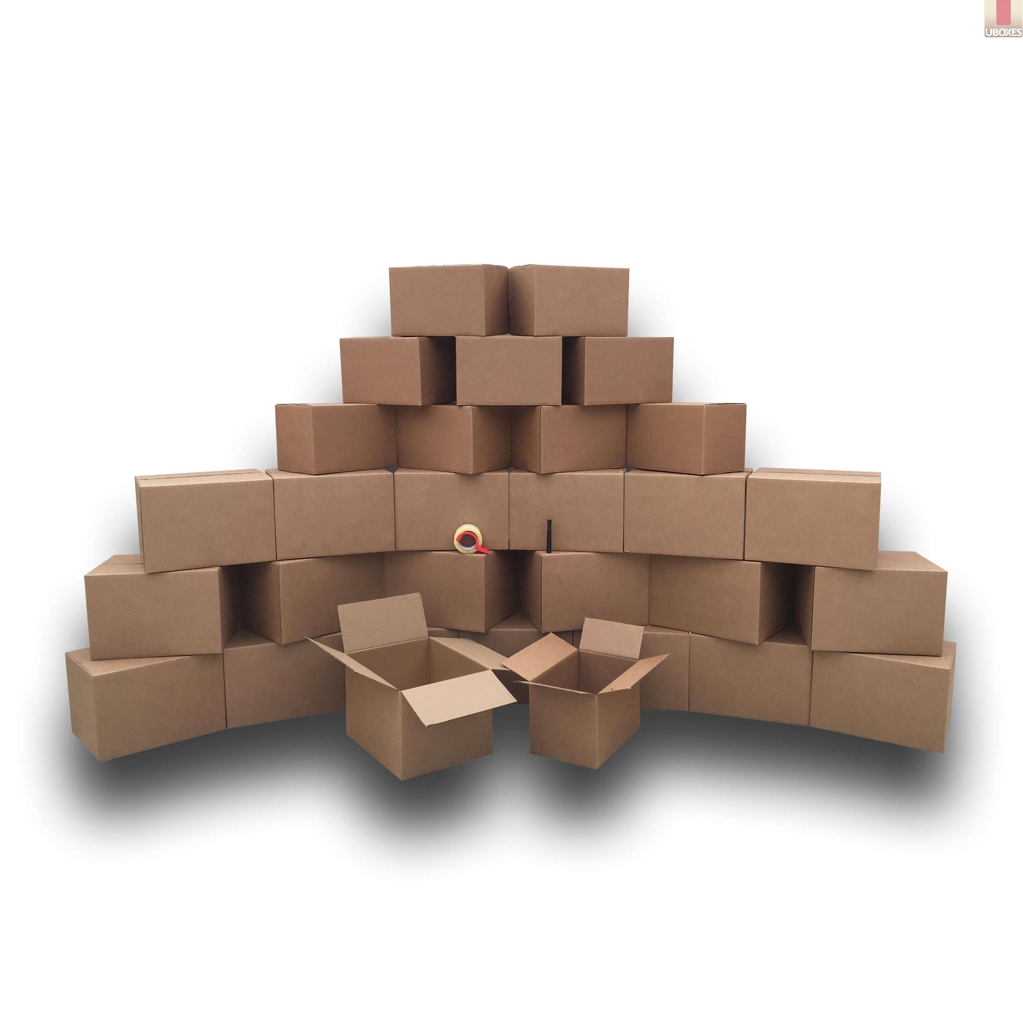 uBoxes Moving Boxes Value Economy Kit 2 Qty 30 Boxes & Moving