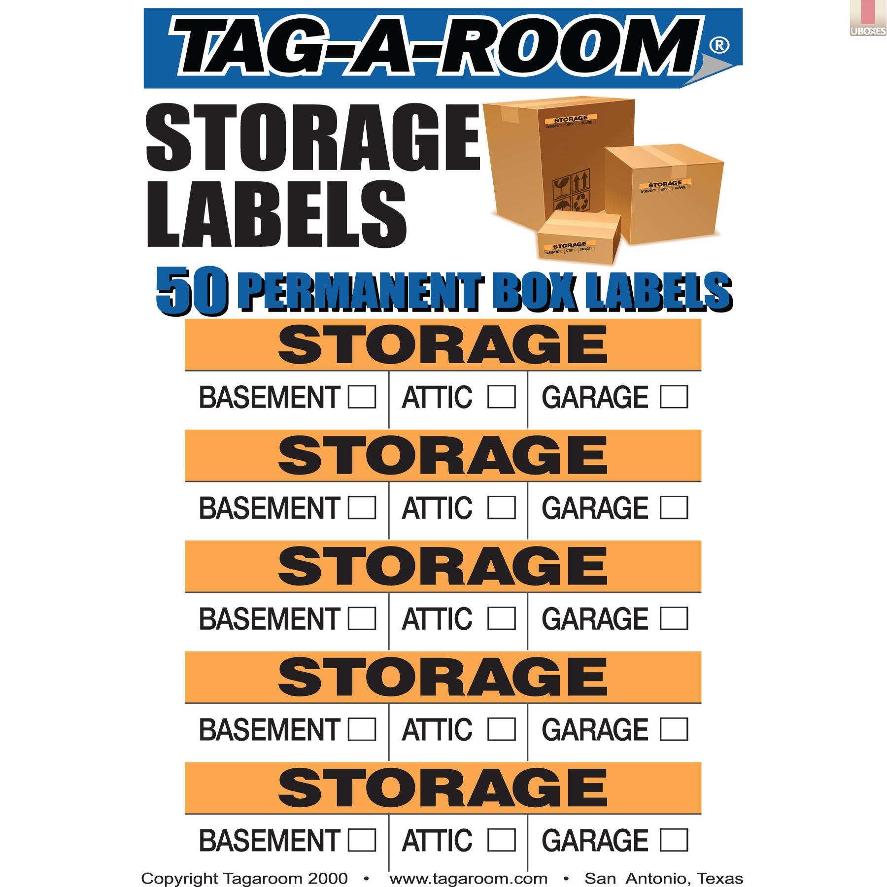 UBoxes Storage Moving Labels Identify Box Contents With 50 Labels