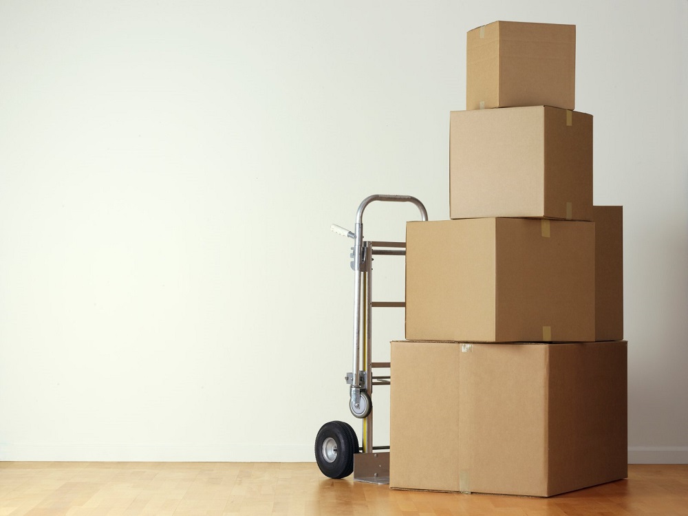 Move boxes with ease with the use of a hand truck or dolly