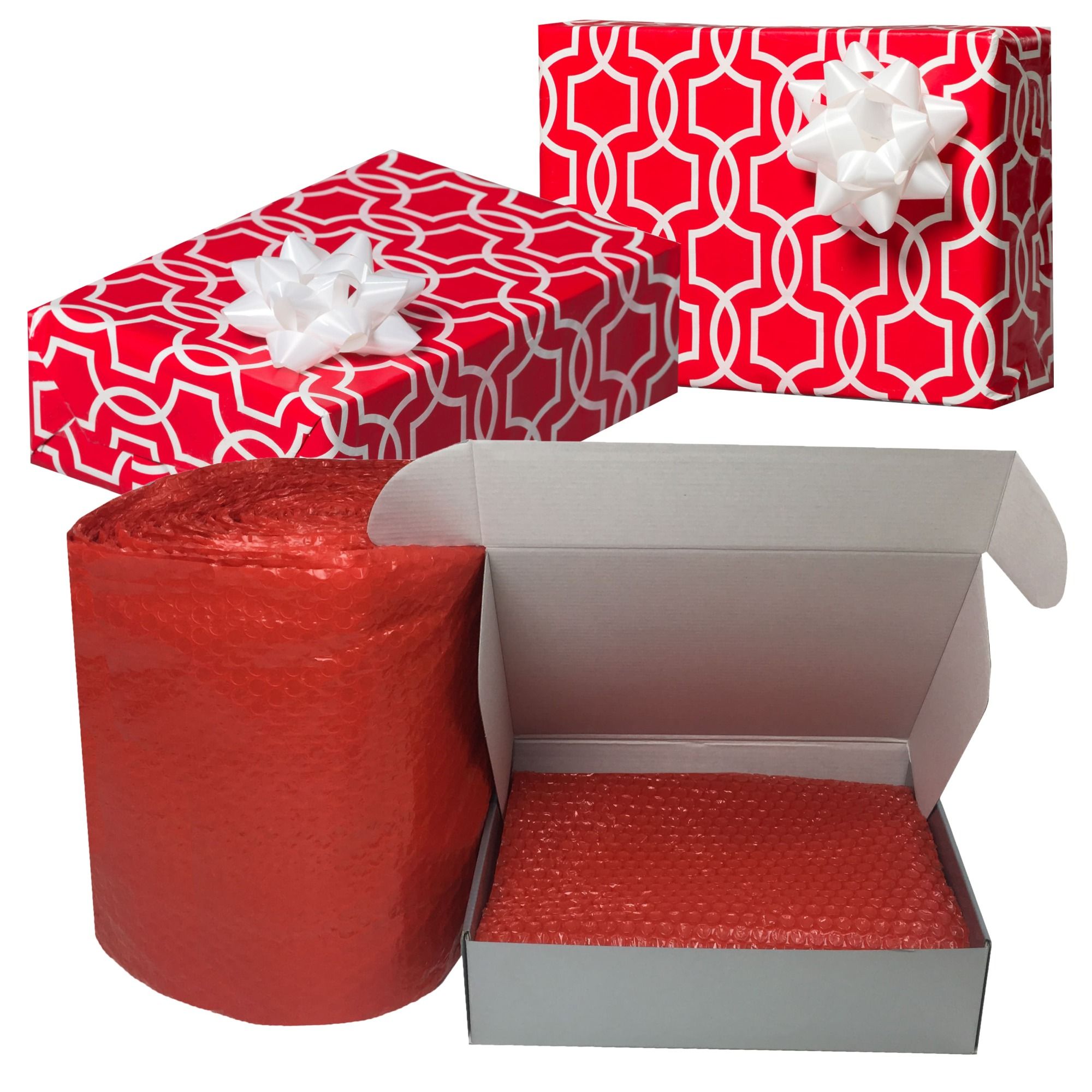 UBMOVE Small Bubble Red Wrap 12" Wide perforated every 12" - Picture 20 of 38