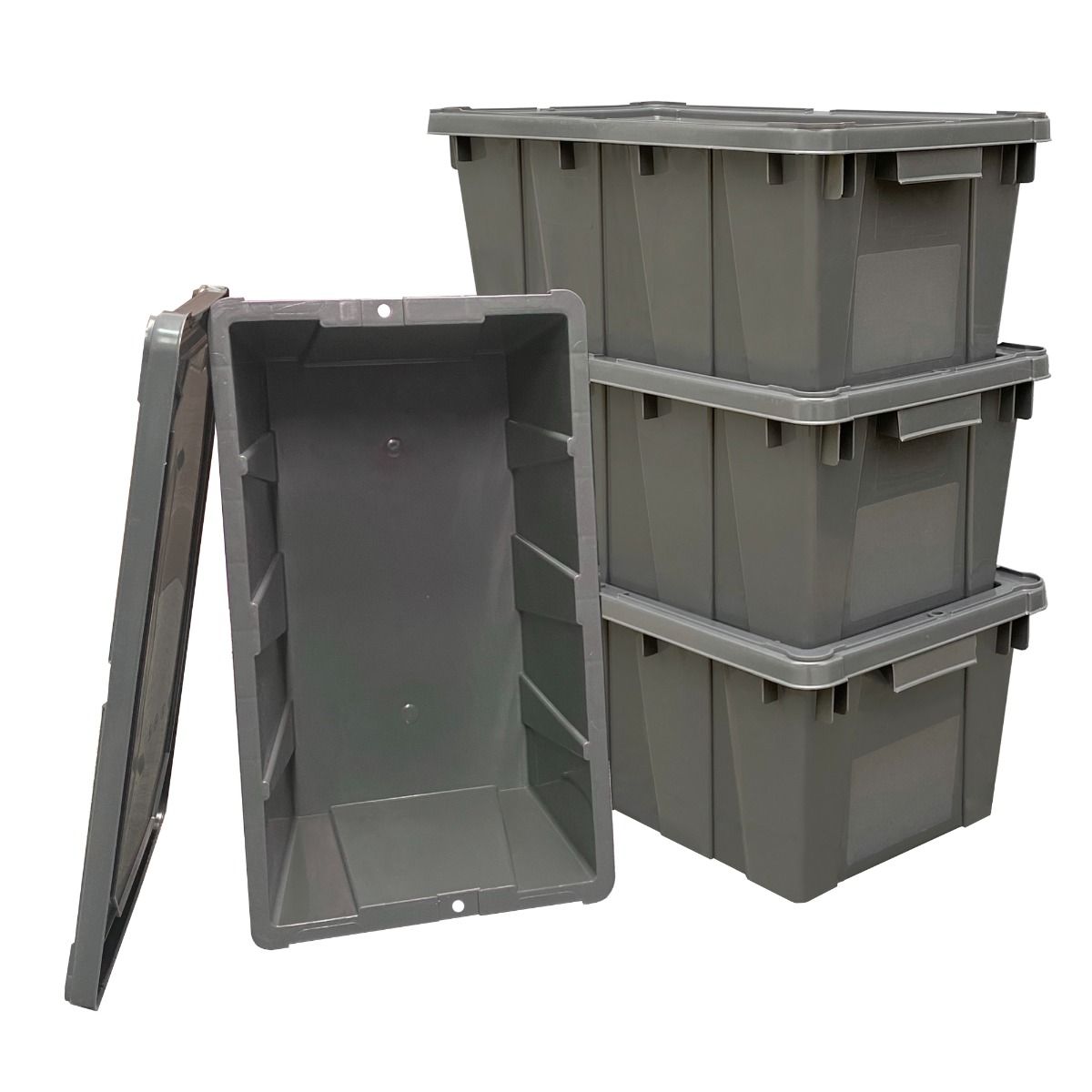  UBMOVE Plastic Crate with Lid for moving and storage